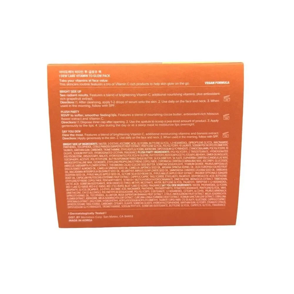 I Dew Care Vitamin To Glow: Vitamin C Trio - Lip Mask, Serum, Moisturizer